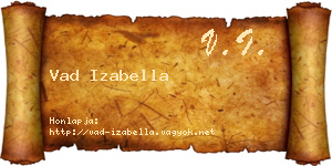 Vad Izabella névjegykártya